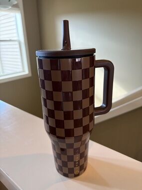 NEW (washed but never used) Hydrojug Traveler 40oz tumbler in Autumn Checkers